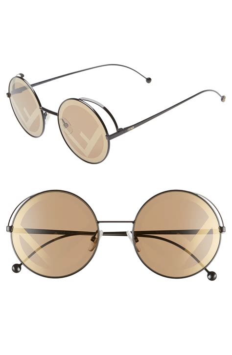 fendi circle floral metal sunglasses|Fendi Round Floral.